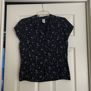 Black silk skirt set